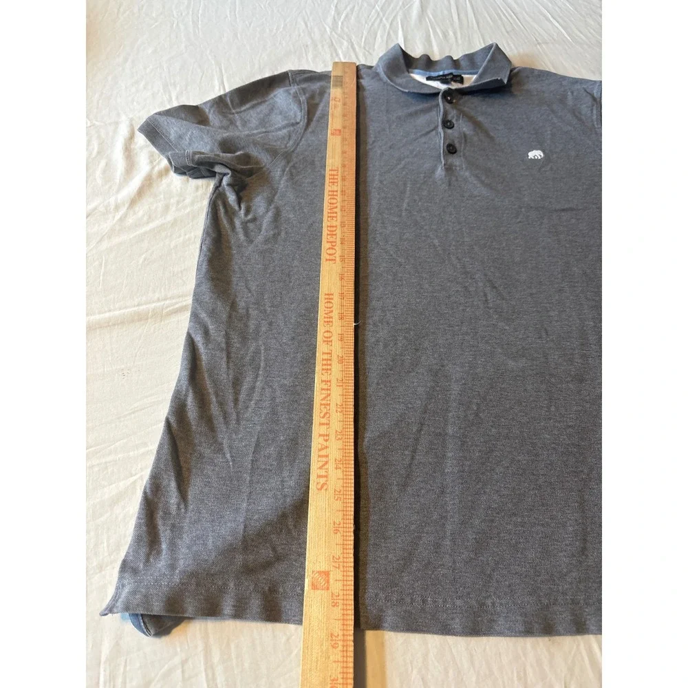 Banana Republic‎ Polo Shirt Mens XL Gray Elephant Logo Pique Knit
